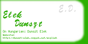 elek dunszt business card